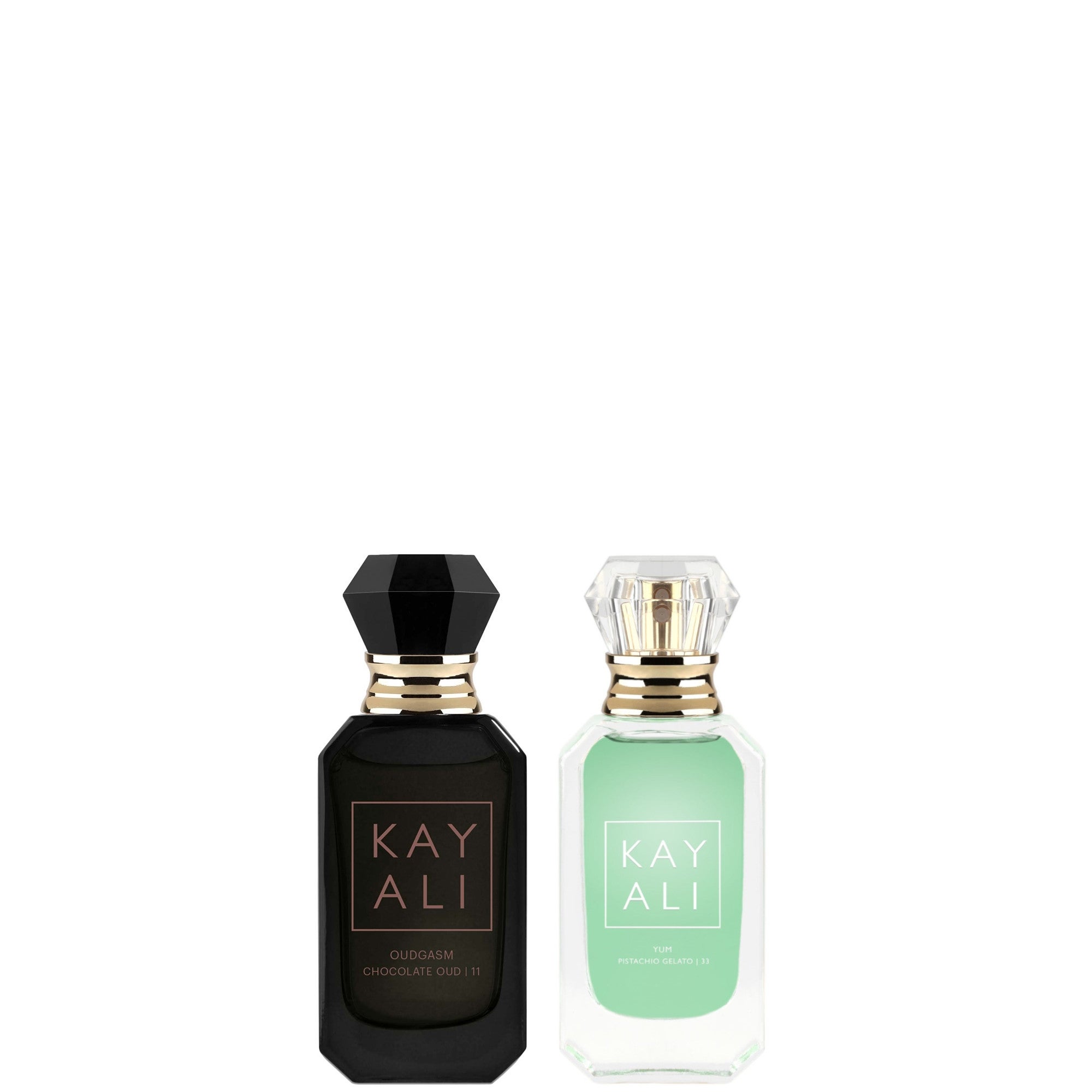 KAYALI — KAYALI Dubai Chocolate Bundle 10ml (Oudgasm Chocolate Oud | 11 + Yum Pistachio Gelato | 33)