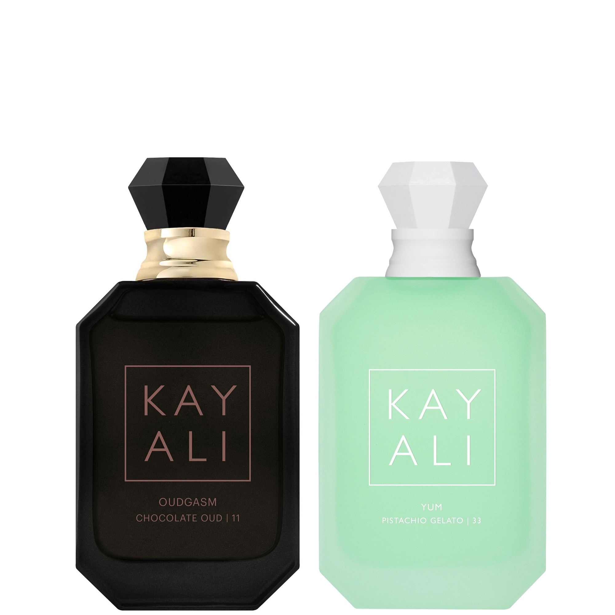 KAYALI — KAYALI Dubai Chocolate Bundle 50ml (Oudgasm Chocolate Oud | 11 + Yum Pistachio Gelato | 33)