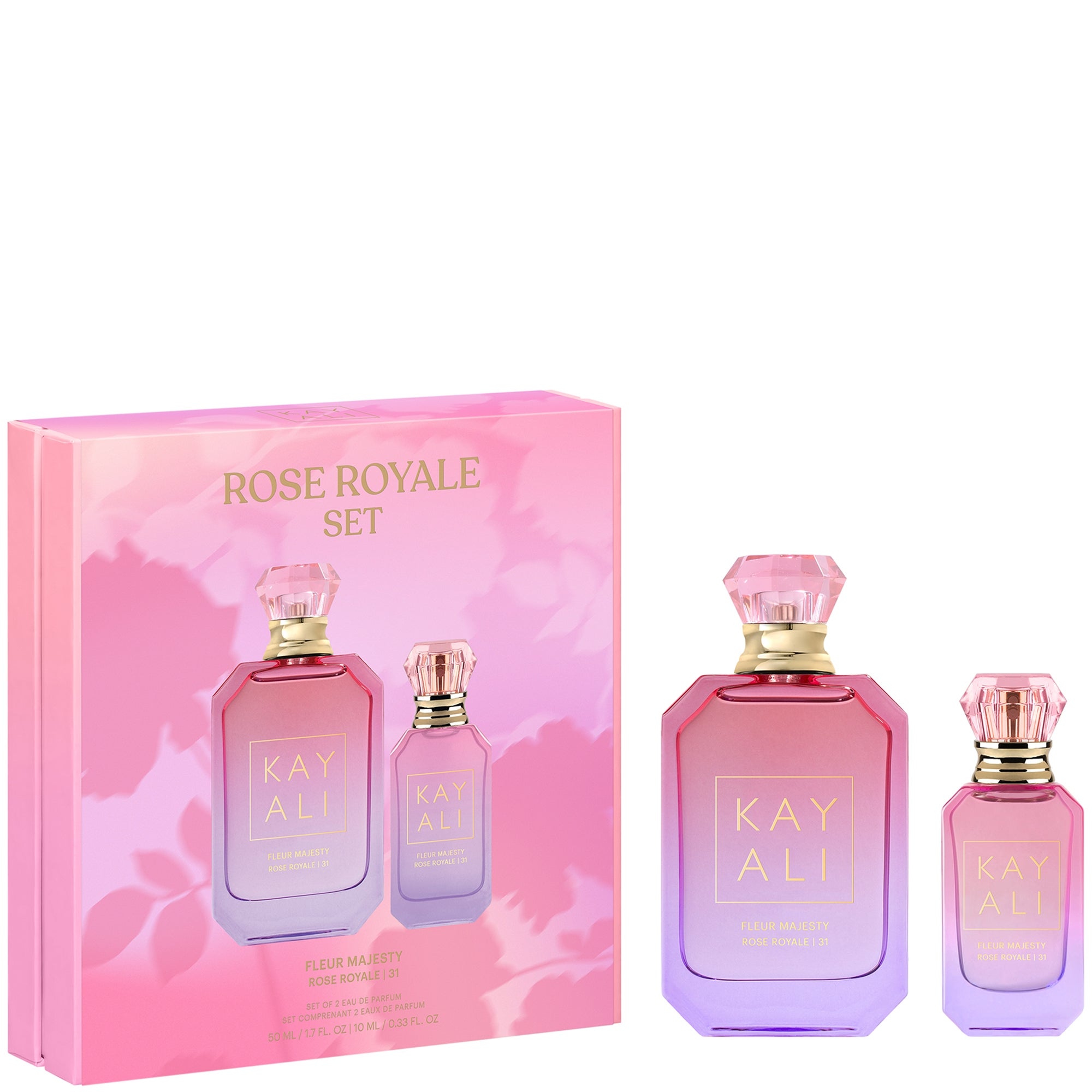 KAYALI — KAYALI Rose Royale Set - Fleur Majety Rose Royale 50ml + 10ml (Worth £108.00)