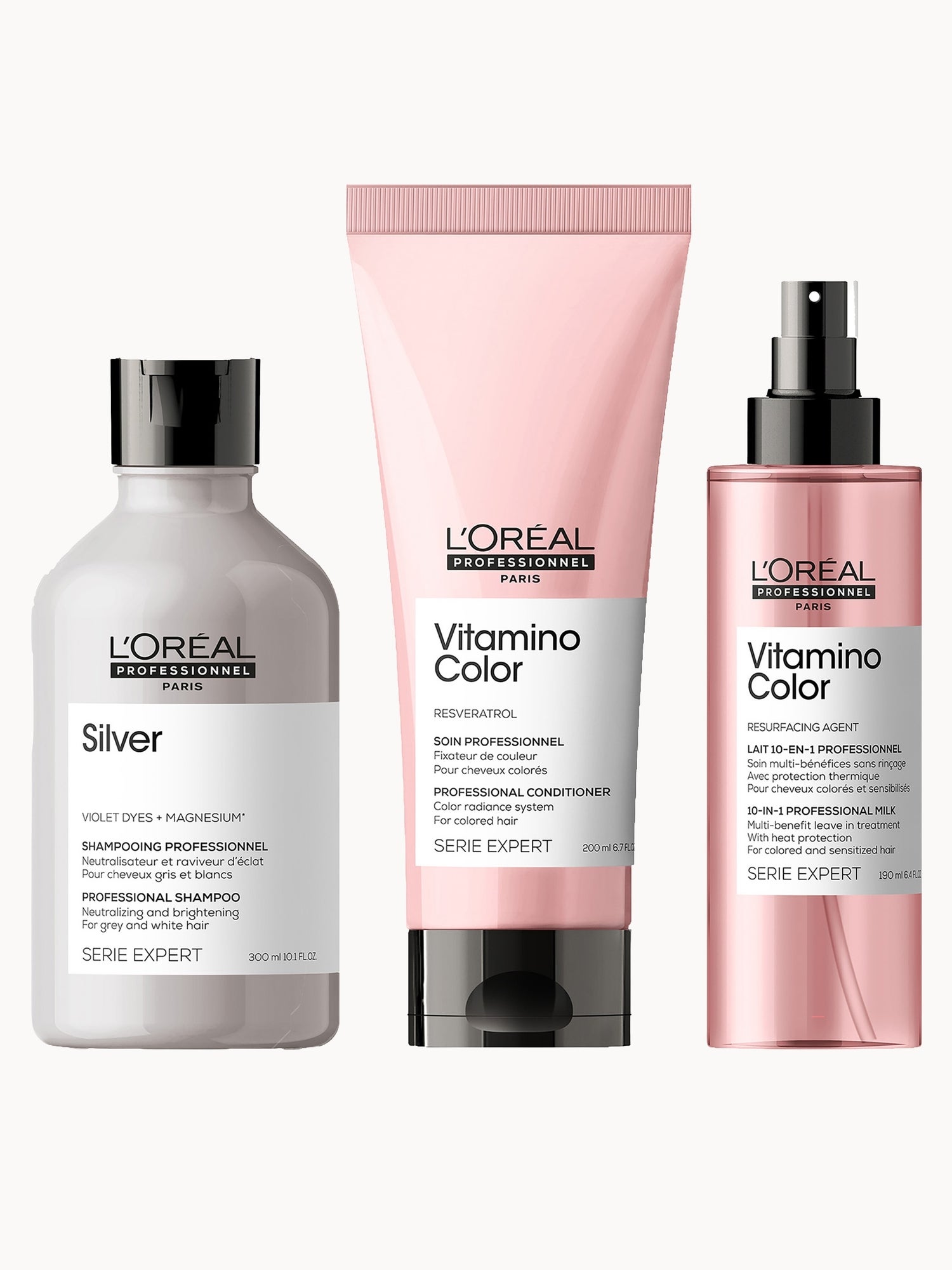 L'Oréal Professionnel — L'Oréal Professionnel Silver and Vitamino at Home Experts for Natural White/Grey Hair Bundle