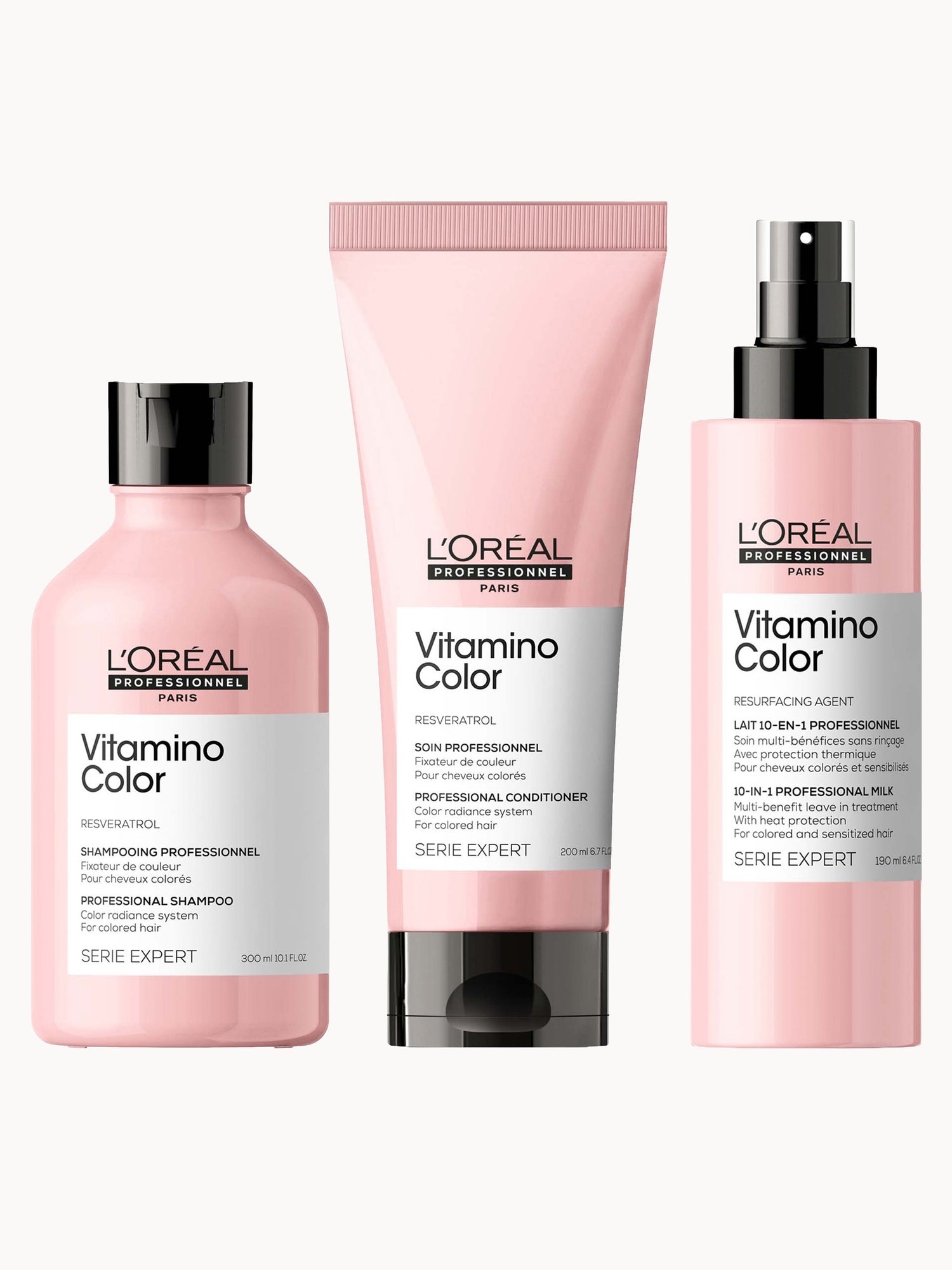 L'Oréal Professionnel — Vitamino Colour Shampoo & Conditioner & 10 in 1 Treatment Spray Bundle Set for Coloured Hair