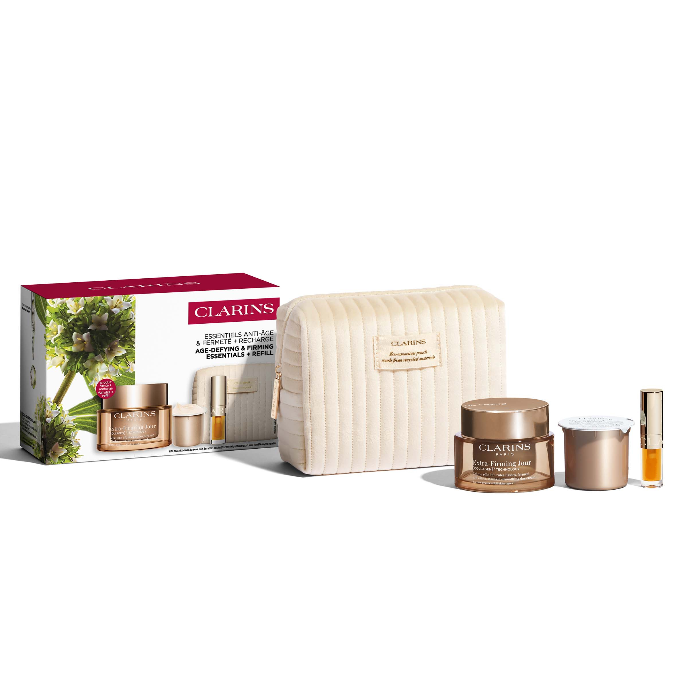 Clarins — Extra Firming + Lip Comfort +Refill Gift Set